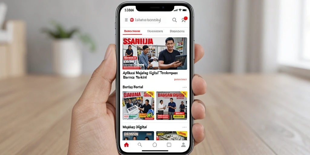 Antarmuka aplikasi Majalah Digital 333666 yang menarik dan informatif.
