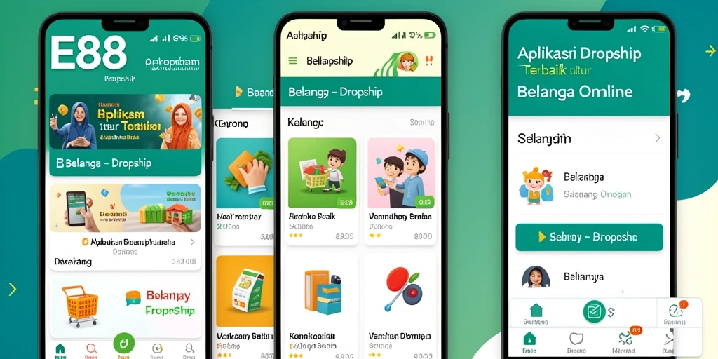 Tampilan antarmuka E88 yang menarik dan fungsional untuk dropship.