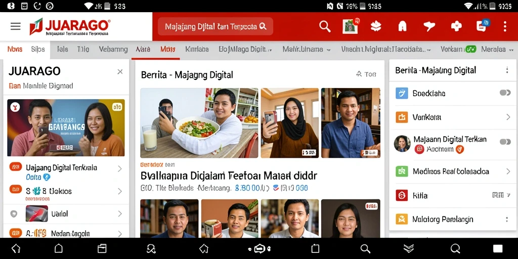 Tampilan antarmuka JUARAGO yang modern dan menarik.