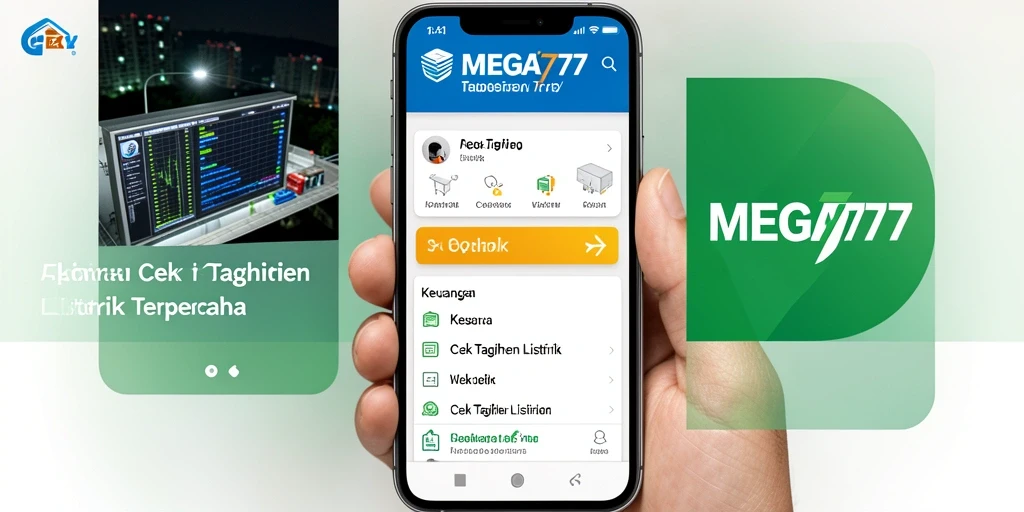 Tampilan antarmuka MEGA777 untuk cek tagihan listrik yang mudah digunakan.