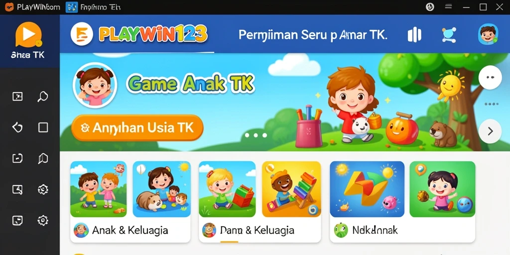 Antarmuka menyenangkan dan edukatif dalam PLAYWIN123.