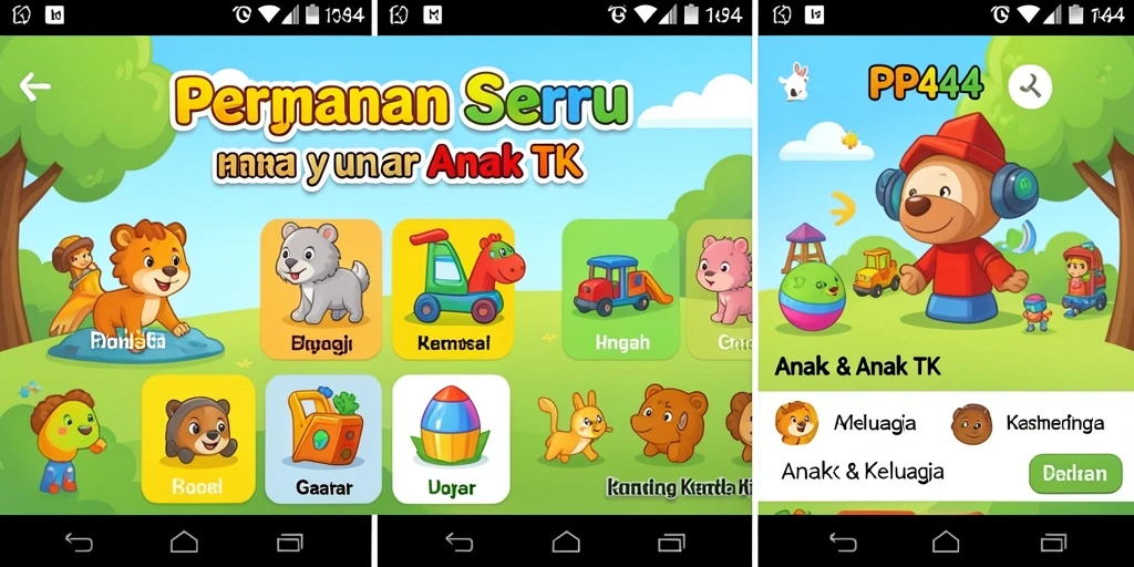 Tampilan antarmuka PP444 yang ceria dan interaktif.
