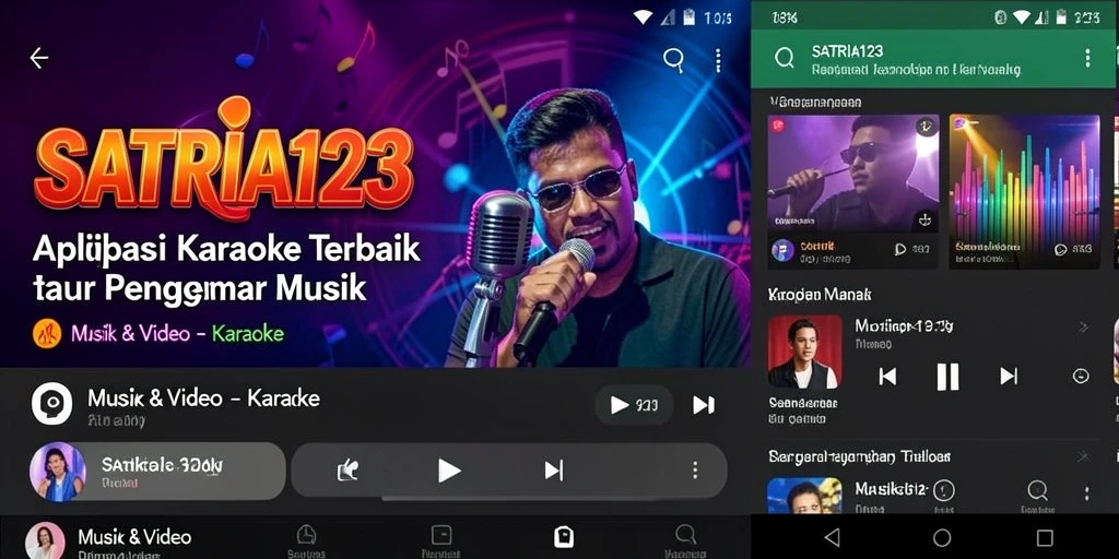 Antarmuka SATRIA123 dengan fitur karaoke yang menarik