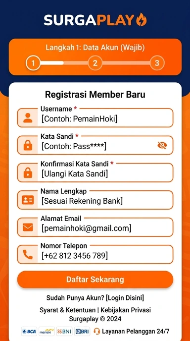 Buat Akun Baru Surgaplay Untuk Pengguna Android